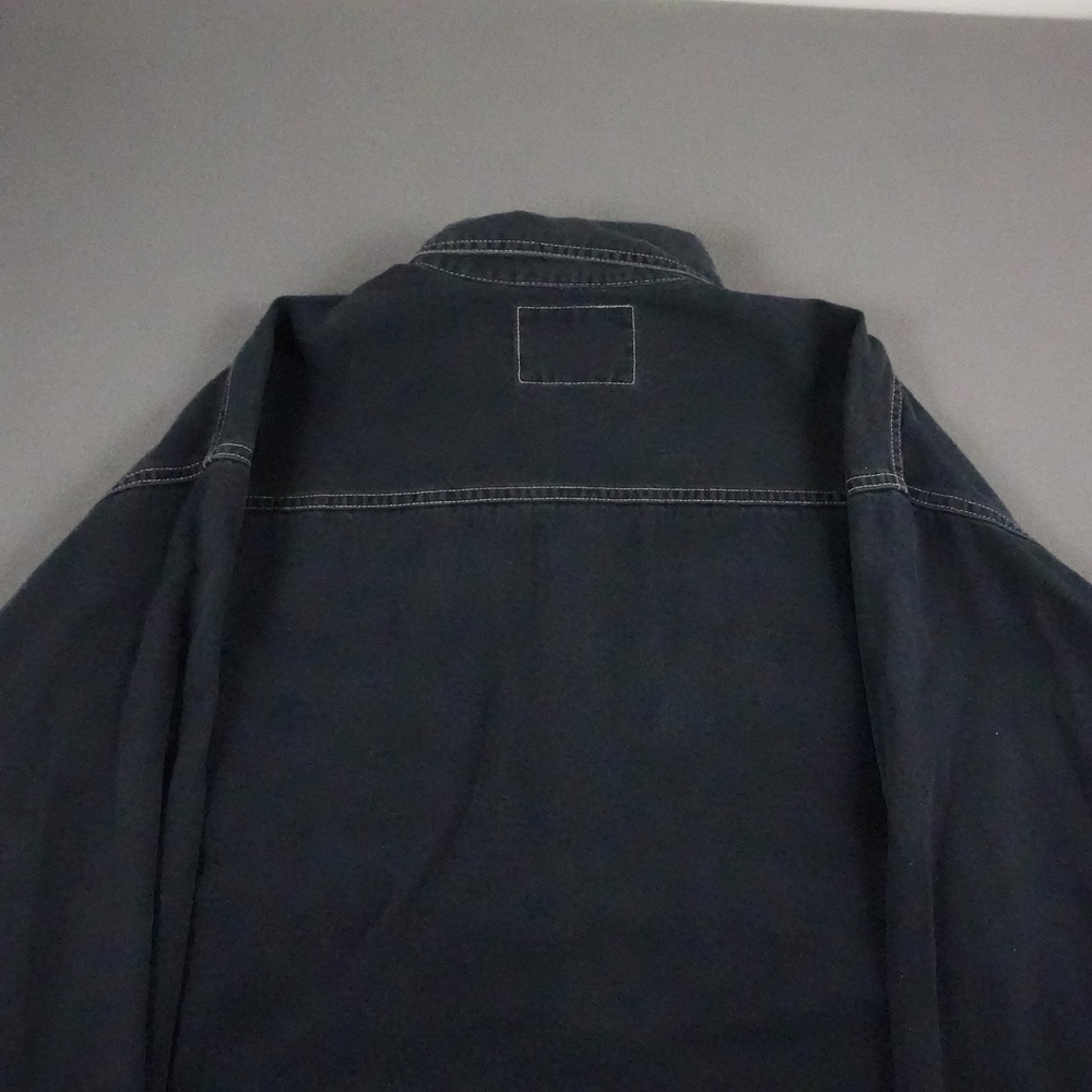 Vintage Levi's Red Tab Chambray Stitched Long Sleeve Men's Dark Denim Shirt XL - Picture 16 of 16